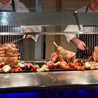 Outdoor terrace at Rochestown Park Hotel